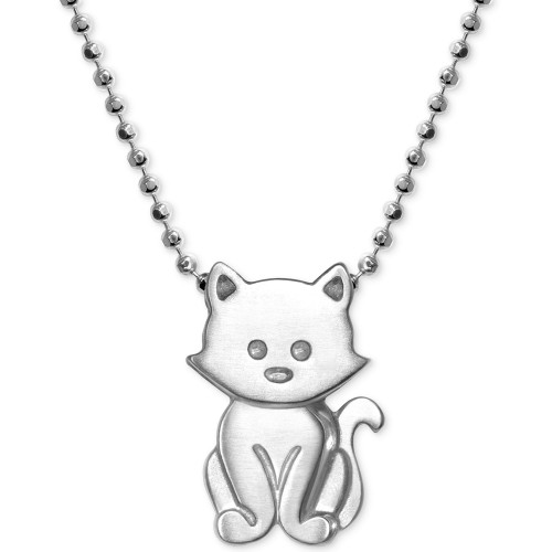 Kitten 16" Pendant Necklace in Sterling Silver
