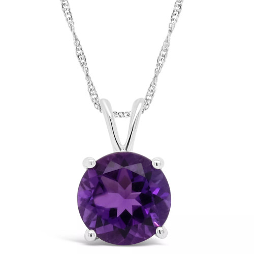 Citrine (1-7/8 ct. t.w.) Pendant Necklace in Sterling Silver. Also Available in Sky Blue Topaz, Rose Quartz and Amethyst