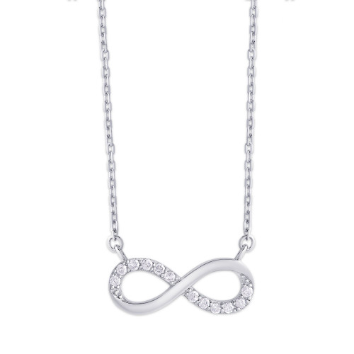 Diamond 1/5 ct. t.w. Infinity Necklace in Sterling Silver