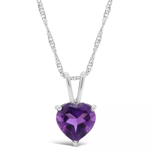 Blue Topaz (2-1/3 ct. t.w.) Pendant Necklace in Sterling Silver. Also Available in Amethyst (1-5/8 ct. t.w.)