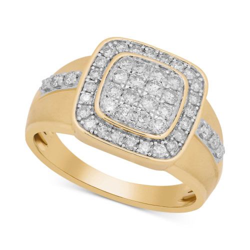 Men's Diamond Cluster Framed Ring (1 ct. t.w.) in 10k Gold