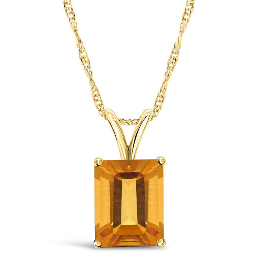 Citrine (3-1/7 ct. t.w.) Pendant Necklace in 14K Yellow Gold