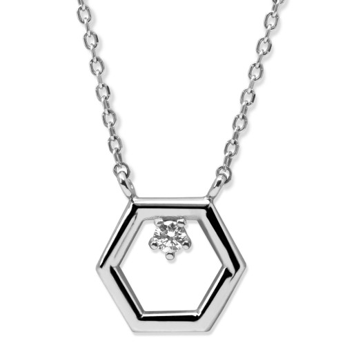 Jac+Jo by Anzie Open Hex Bolt Necklace