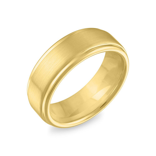 Mens Step Edge Band in Yellow Tantalum