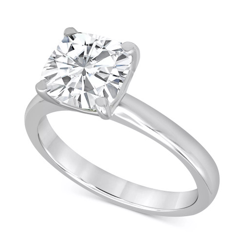 Certified Lab Grown Cushion-Cut Diamond Solitaire Engagement Ring (3 ct. t.w.) in 14k Gold