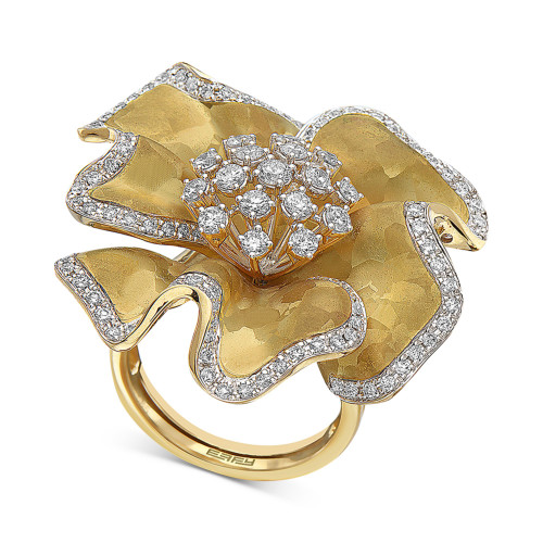 EFFY® Diamond Flower Statement Ring (1-3/8 ct. t.w.) in 14k Gold