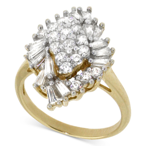 Diamond Cluster Ring (1 ct. t.w.) in 14k Gold, Created for Macy's