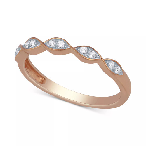 Diamond Scalloped Stackable Band (1/10 ct. t.w.)