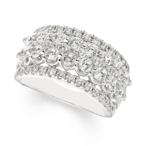 Diamond Multi-Row Band (2 ct. t.w.) in 14k White Gold