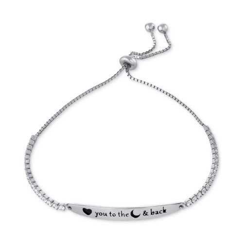 Cubic Zirconia Love You to the Moon & Back Bolo Bracelet, Created for Macy's