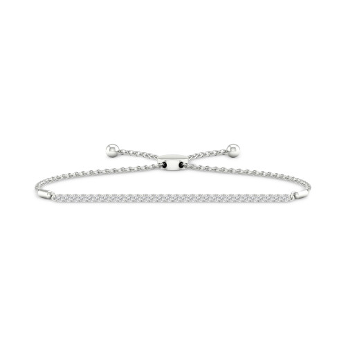 Lab Created Diamond Slider Bracelet (1ct. t.w.) in Rhodium-Plated Sterling Silver
