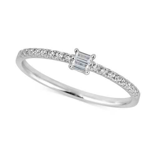Diamond Baguette Ring (1/4 ct. t.w.) in 14k White Gold