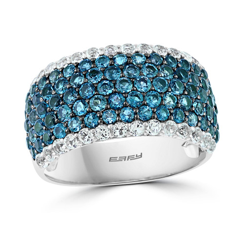 EFFY® Blue & White Topaz Statement Ring (3-1/2 ct. t.w.) in Sterling Silver