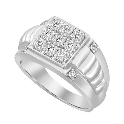 Men's Diamond (1/4 ct. t.w.) Ring in Sterling Silver