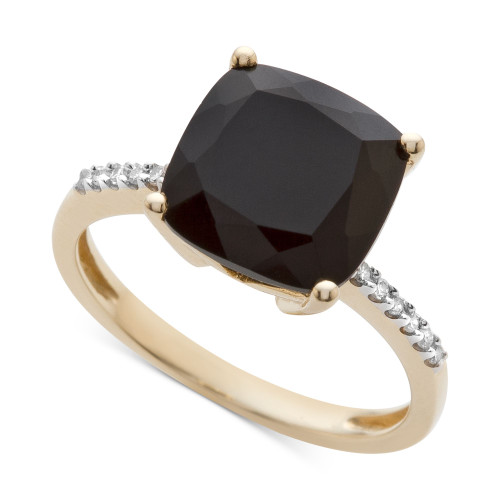 Onyx (1-1/6 ct. t.w.) and Diamond Accent Ring in 14k Gold