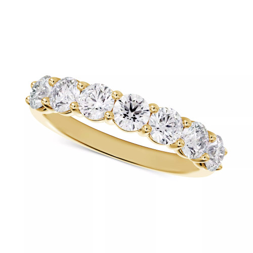 Diamond Seven Stone Band (1/2 ct. t.w.) in 14k White, Yellow or Rose Gold