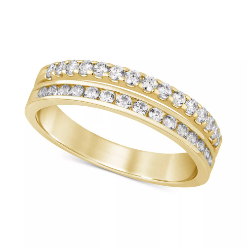 Diamond Split Row Band (1/2 ct. t.w.) in 14k Gold