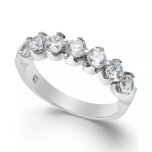 Certified Diamond Scallop Ring (1/2 - 2 ct. t.w.) in 14k White Gold