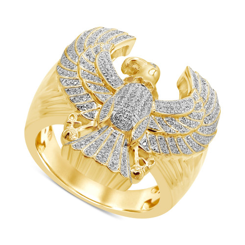 Men's Diamond Pavé Eagle Ring (1/2 ct. t.w.) in 14k Gold-Plated Sterling Silver