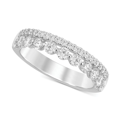 Diamond Double Row Band (1 ct. t.w.)  in 14k White Gold