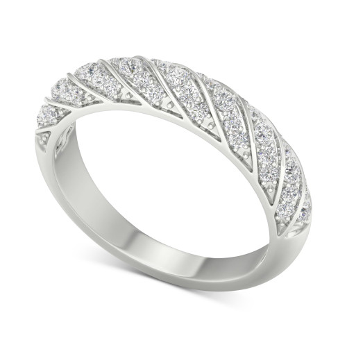 Lab Grown Diamond Band (3/8 ct. t.w.) in Sterling Silver