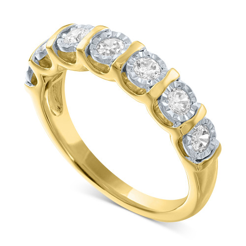 Lab-Created Diamond Band (1/2 ct. t.w.) in 14k Gold-Plated Sterling Silver