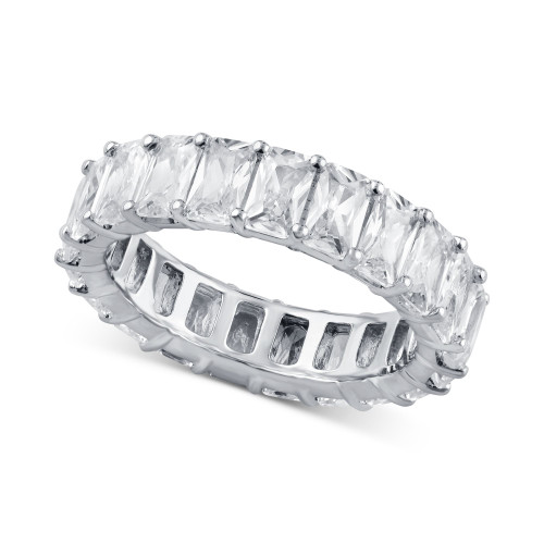 Diamond Emerald-Cut Eternity Band (4 ct. t.w.) in 14k White Gold