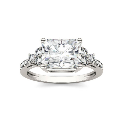 Moissanite Radiant Cut Engagement Ring 2-9/10 ct. t.w. Diamond Equivalent in 14k White Gold