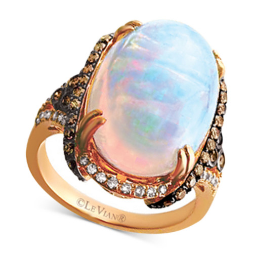 Opal (6 1/2 ct. t.w.) & Diamond (3/4 ct. t.w.) in 14k Rose Gold