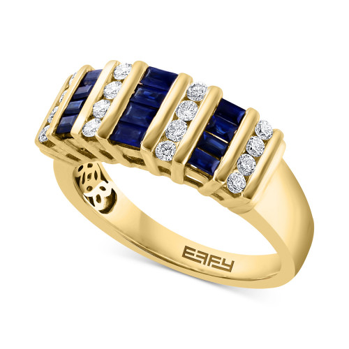 EFFY® Sapphire (5/8 ct. t.w.) & Diamond (1/3 ct. t.w.) Ring in 14k Gold
