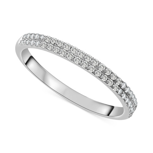 Diamond Double Row Band (1/4 ct. t.w.) in Platinum