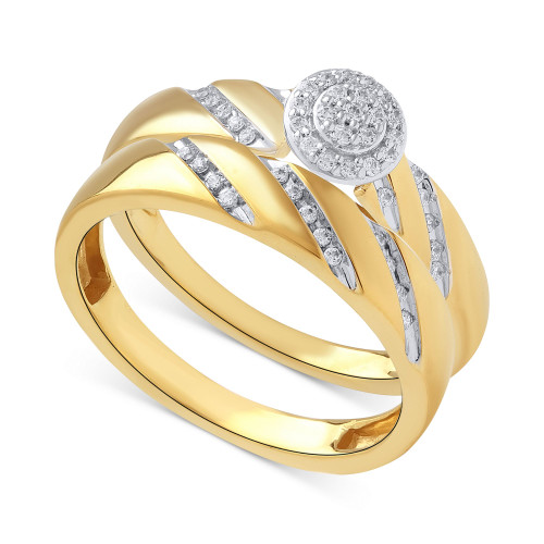 Diamond Halo Engagement Ring Set in 14k Gold (1/5 ct. t.w.)