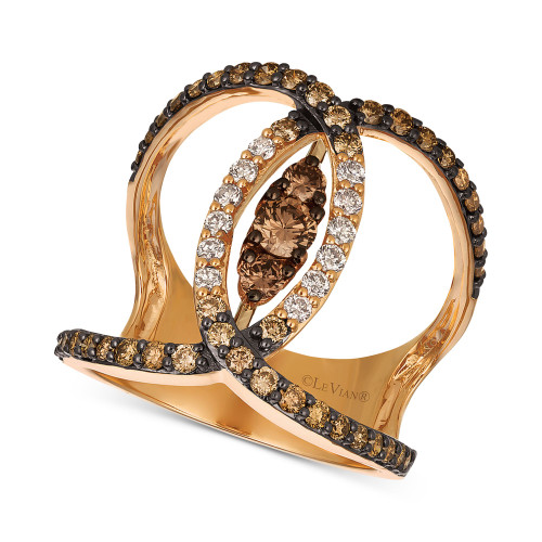 Nude Palette™ Diamond Venn Ring (1 ct. t.w.) in 14k Rose Gold