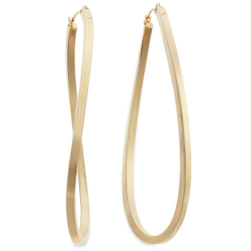 Figure 8 Hoop Earrings in 14k Gold Vermeil, 2-1/2" (Also in Sterling Silver)