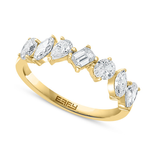 EFFY® Diamond Multi-Shape Band (7/8 ct. t.w.) in 14k Gold