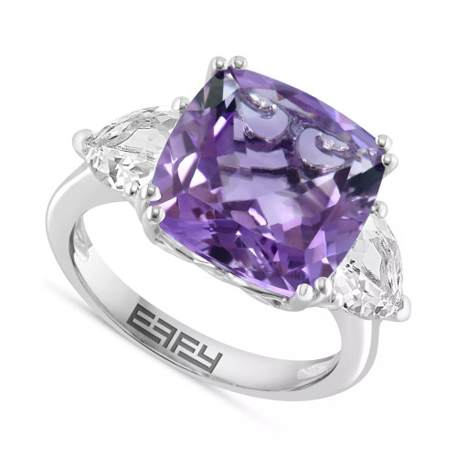 EFFY® Amethyst & White Topaz Ring in Sterling Silver (Also available in Citrine & Smoky Quartz and Green Quartz)