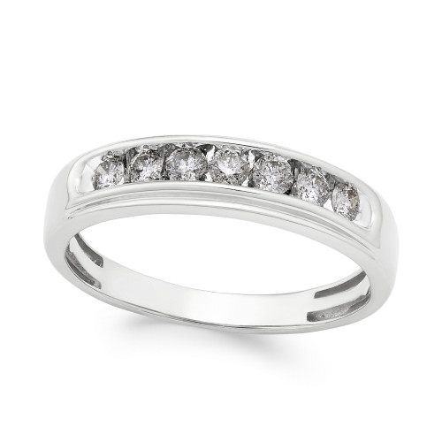 Men's Diamond Band (1/2 ct. t.w.) in 10k White Gold