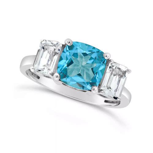 Amethyst (2 ct. t.w.) and White Topaz (1-3/8 ct. t.w) Ring in Sterling Silver. Also Available in Blue Topaz (2-3/4 ct. t.w.) and Amethyst (2 ct. t.w.)