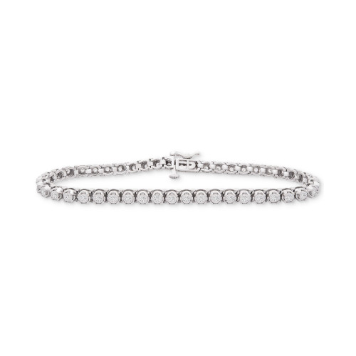 Diamond Tennis Bracelet (1 ct. t.w.) in Sterling Silver, Created for Macy's