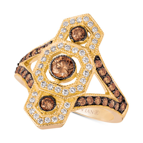 Chocolate Deco™ Diamond Ring (1 ct. t.w.) in 14k Gold