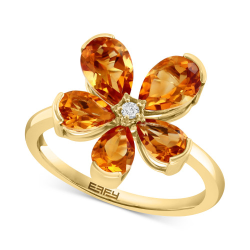 EFFY® Citrine (2-1/3 ct. t.w.) & Diamond Accent Ring in 14k Gold
