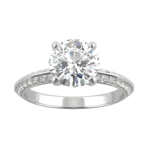 Moissanite Knife-Edge Engagement Ring (2-1/4 ct. t.w. DEW) in 14k White Gold