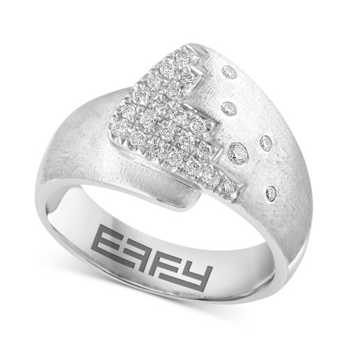 EFFY® Diamond Staircase Cluster Statement Ring (1/5 ct. t.w.) in Sterling Silver