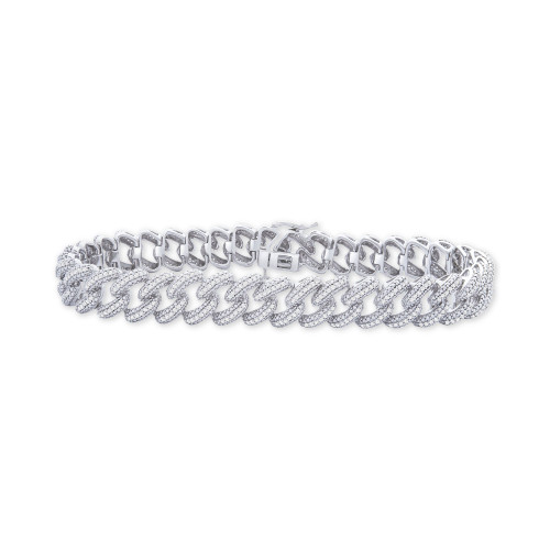 Diamond Link Bracelet (1 ct. t.w.) in Sterling Silver