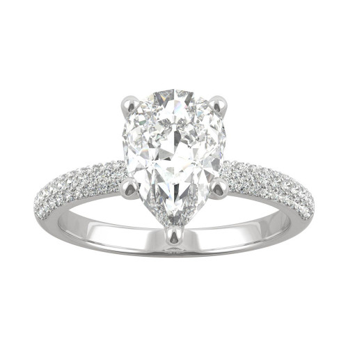 Moissanite Pear Engagement Ring (2-3/8 ct. t.w. DEW) in 14k White Gold
