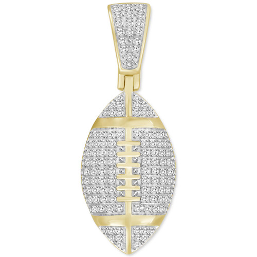 Men's Diamond Football Pendant (1/4 ct. t.w.) in 10k Gold