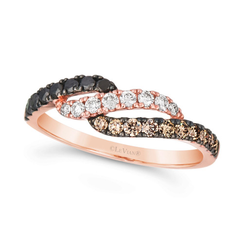 Multicolor Diamond Statement Ring (1/2 ct. t.w.) in 14k Rose Gold