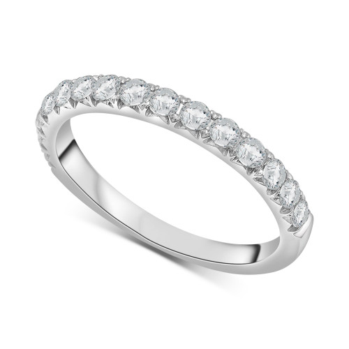 Diamond Half Circle Wedding Band (1/2 ct. t.w.) in Platinum