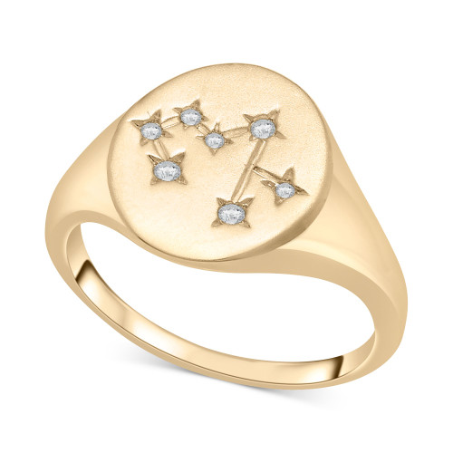 Diamond Sagittarius Constellation Ring (1/20 ct. t.w.) in 10k Gold, Created for Macy's