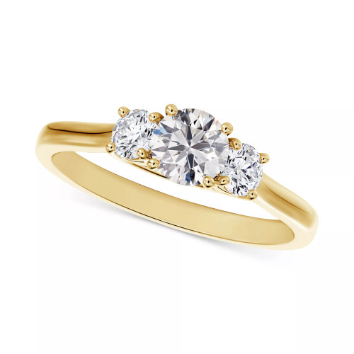Diamond Three Stone Diamond Engagement Ring (3/4 ct. t.w.) in 14k White or Yellow Gold